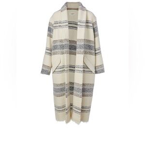 ISABEL MARANT ÉTOILE Faby Wool-Blend Midi Coat In Stripe Print
